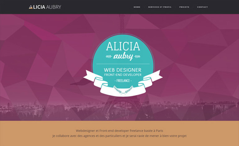 Alicia Aubry Webdesigner and Front end developer 