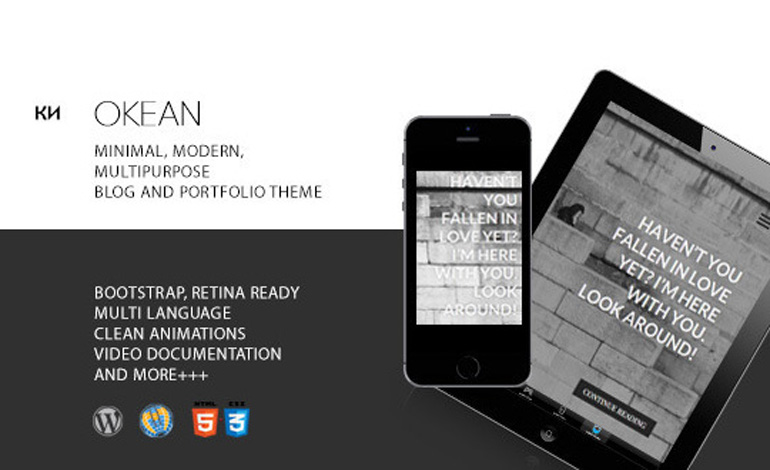 Okean Multipurpose Blog Portfolio Theme