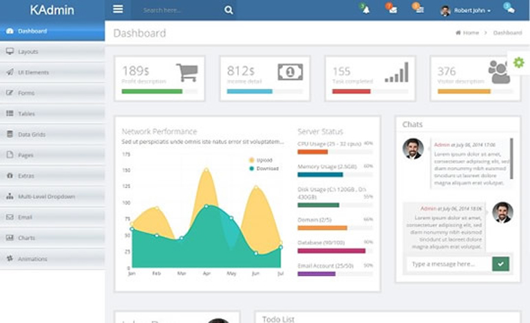 KAdmin Free Responsive Admin Dashboard Template