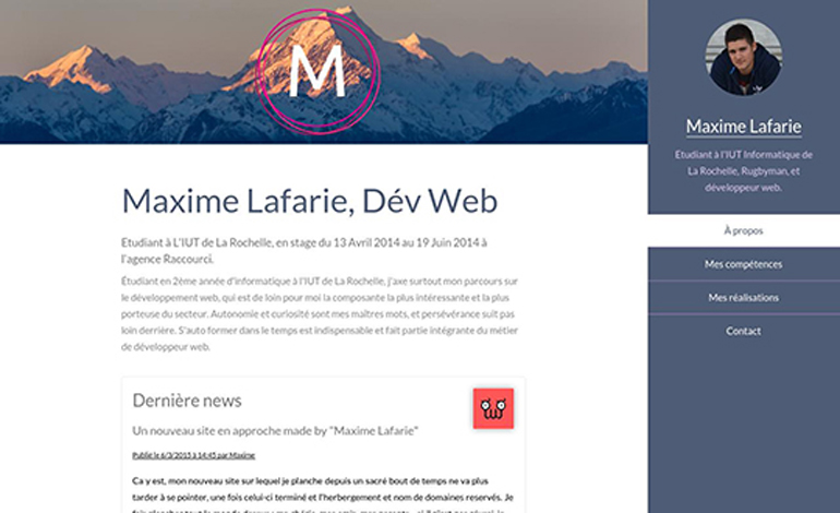 Maxime Lafarie Web Developper