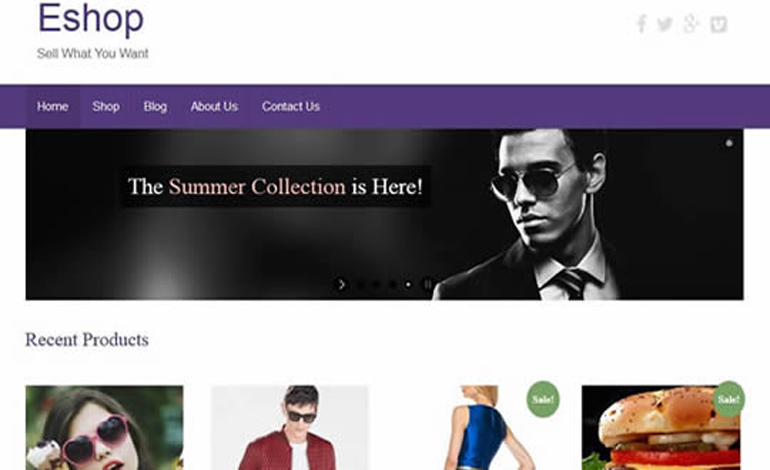 EShop Free Responsive Woocommerce Theme