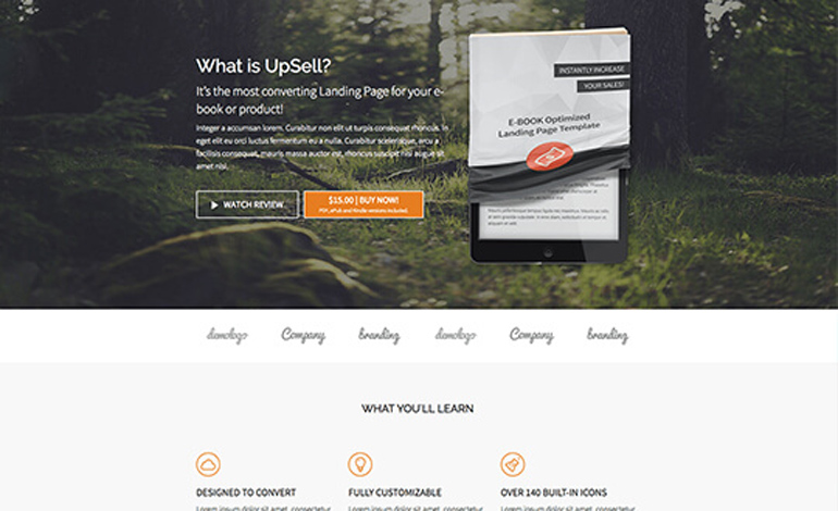 UpSell eBook Landing Page