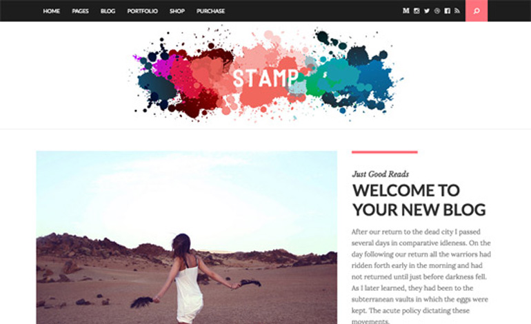 Stamp Vibrant WordPress Theme
