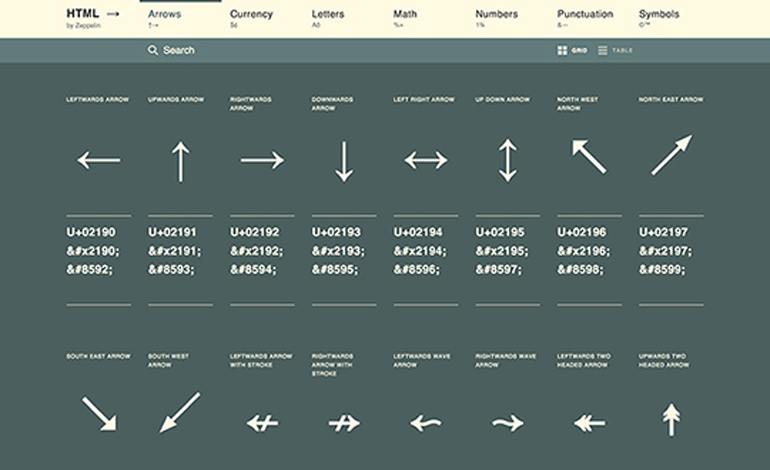 HTML Arrows