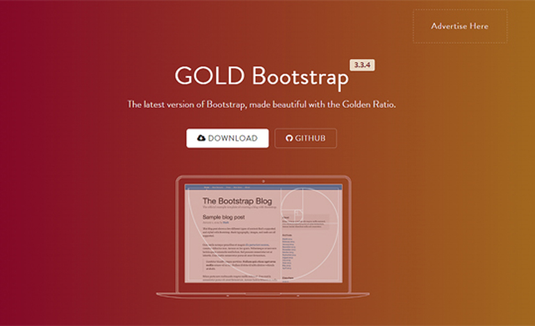 GOLD Bootstrap Single Page HTML Showcase