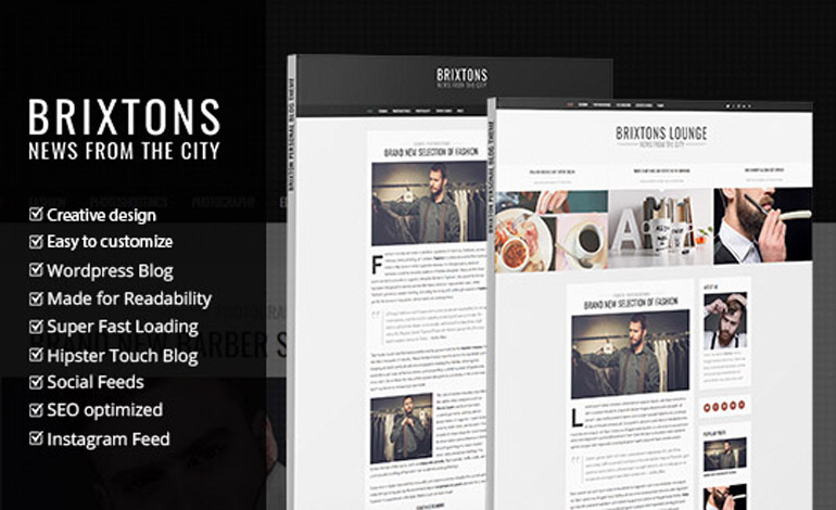 Brixton Premium Wordpress Blog Theme