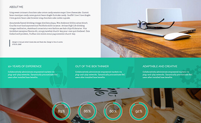 Kingster One Page HTML5 Portfolio Template