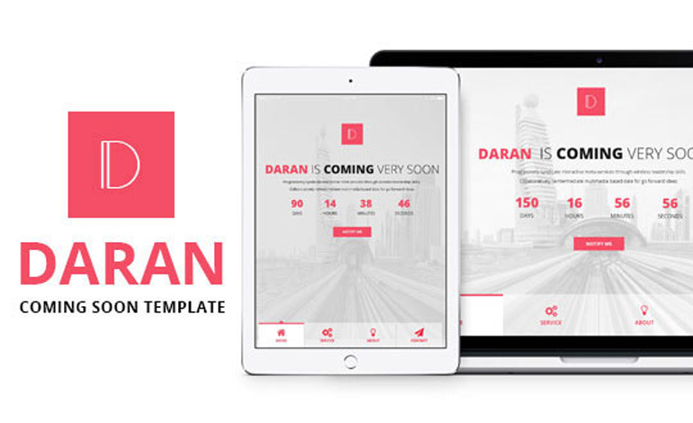 Daran Responsive Coming Soon Template