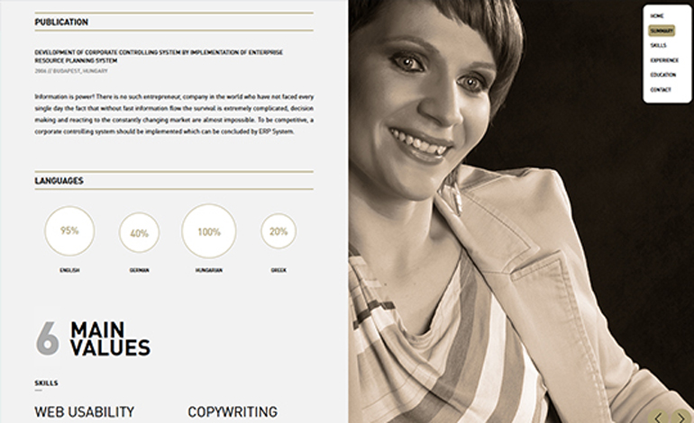 veronika sudi online resume website csslight