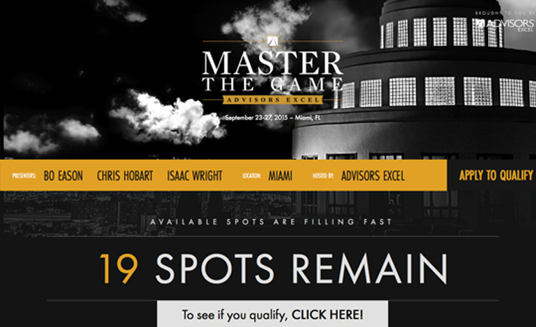 Master The Game Event Website