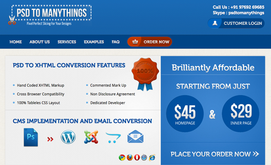 PSD To Manythings - PSD To Wordpress/Psd To HTML/PSD To XHTML/PSD To Joomla/PSD To Opencart