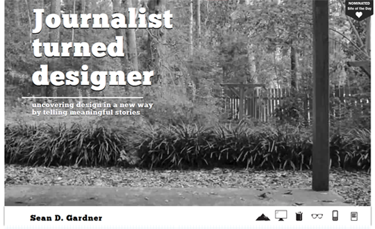 Journalist turned designer