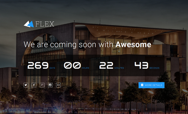 Flex Responsive Coming Soon Template