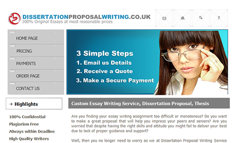 Dissertation Proposal Writing Service