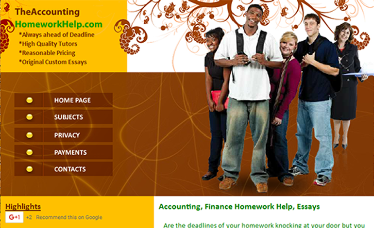 Accounting Homework Help