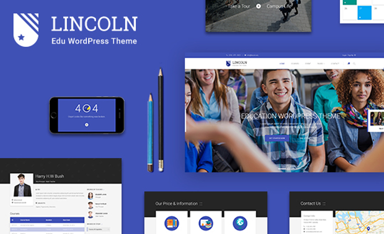 LINCOLN Education Material Design WordPress Theme 