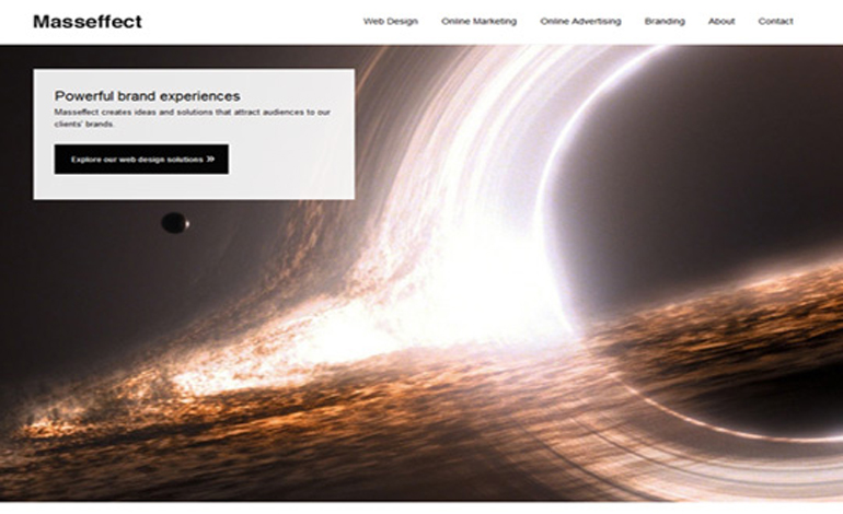 Mass Effect Web Design