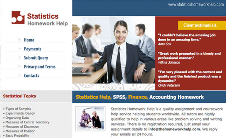 Statistics Homework Help