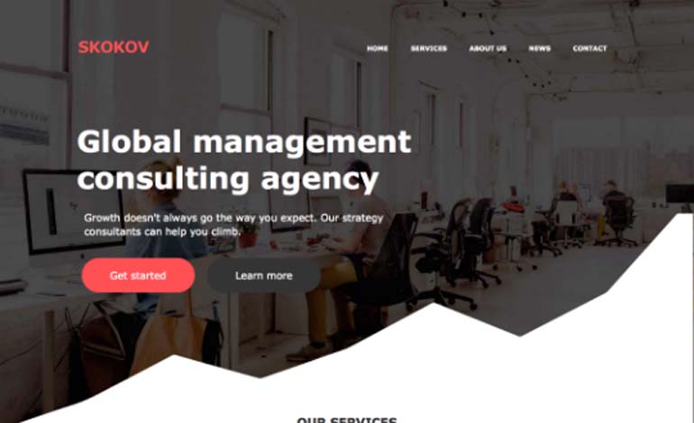 FREE One Page Business HTML and CSS Template