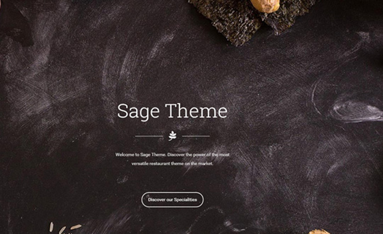 Sage  Restaurant WordPress Theme