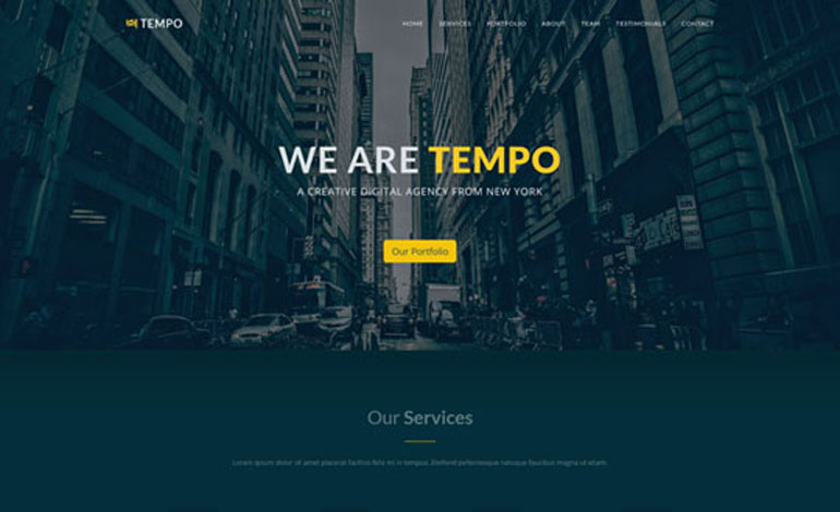 Tempo Free One Page Template