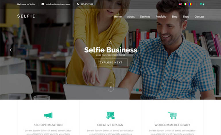 Selfie Responsive MultiPurpose WordPress Theme