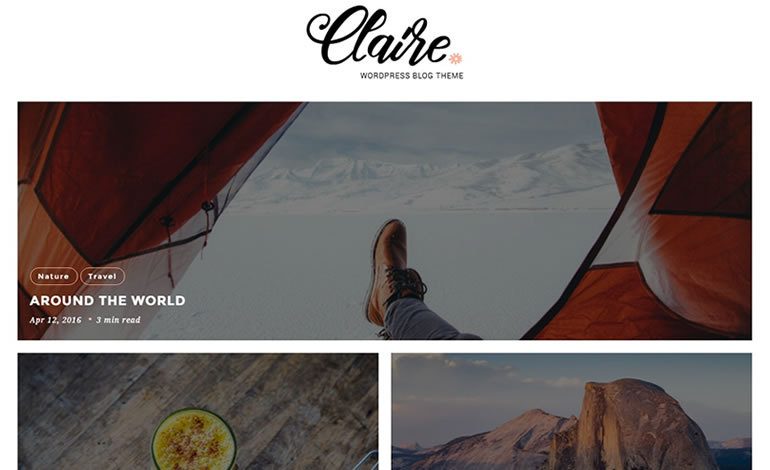 Claire Simple Personal Blog WordPress Theme