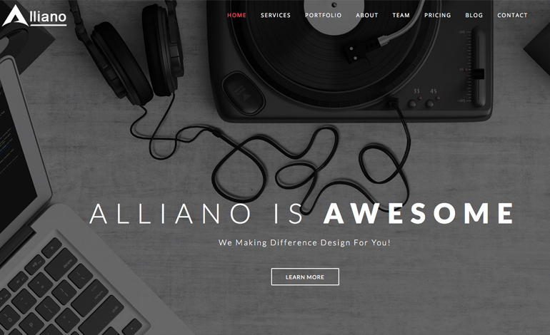 Alliano One Page Parallax Template