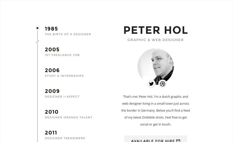 Peter Hol Graphic and web designer