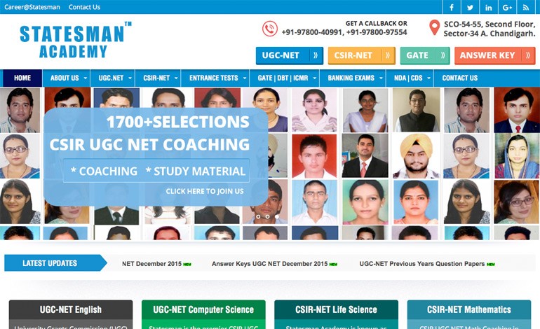 Stateseman Academy Best Institute For UGC NET Coaching in Chandigarh