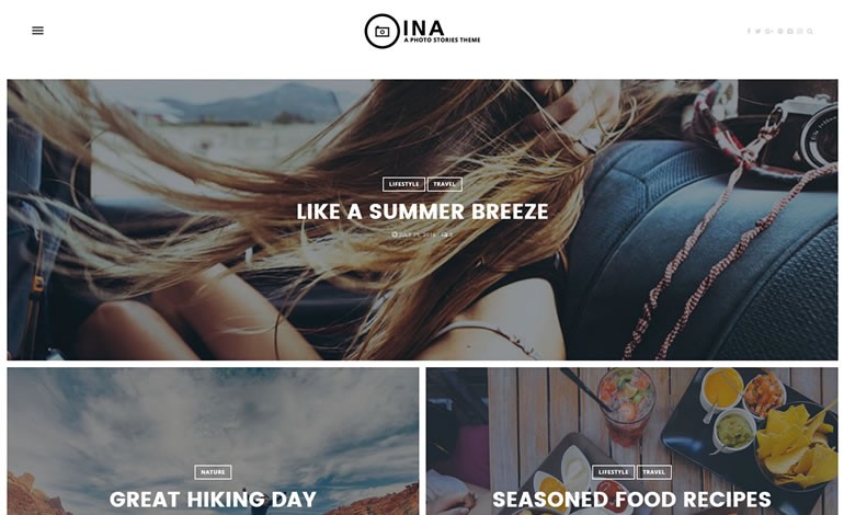 Ina A WordPress Theme for Photo Stories