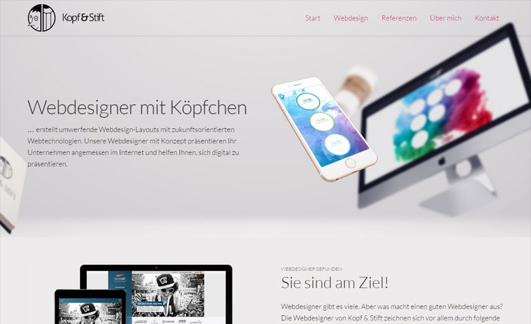 Kopf and Stift Webdesign