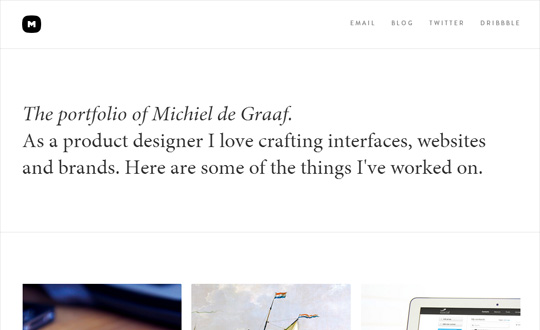 Portfolio of Michiel de Graaf