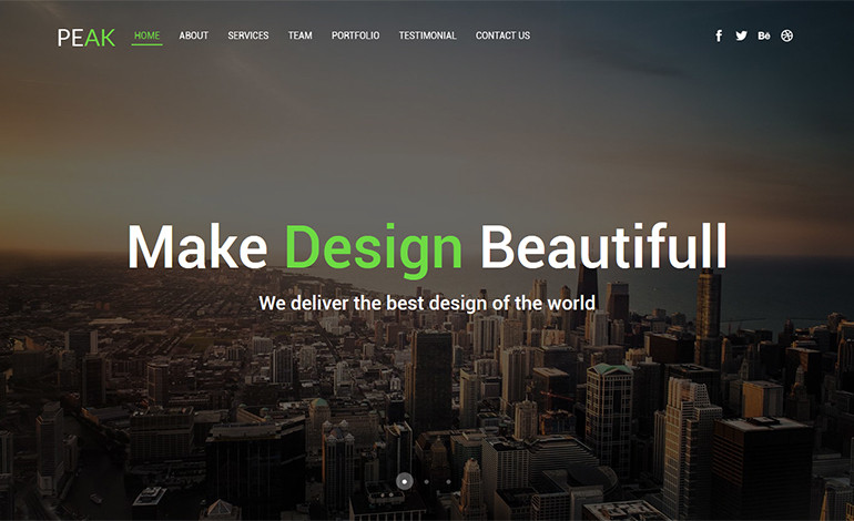 Peak Bootstrap Landing Page