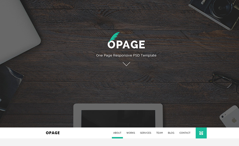 OPage One Page Responsive Template