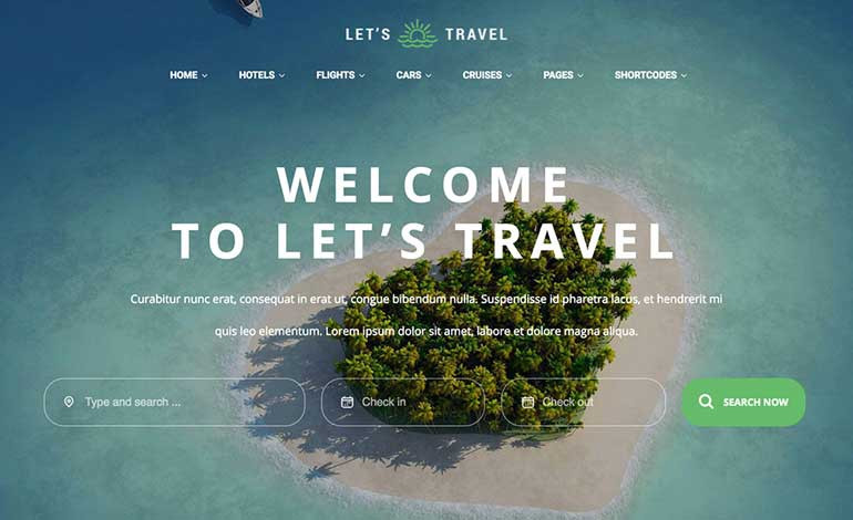 Lets Travel Responsive Travel WordPress Theme
