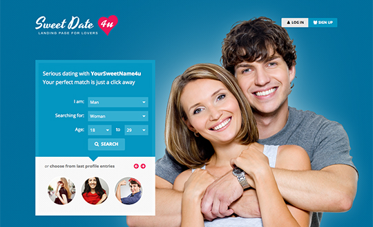 Landing Page for Lovers