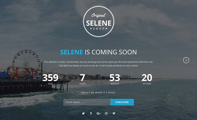  Selene Responsive Coming Soon Template 