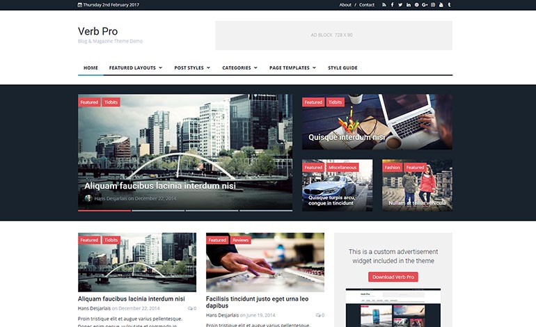 Verb Pro WordPress Theme