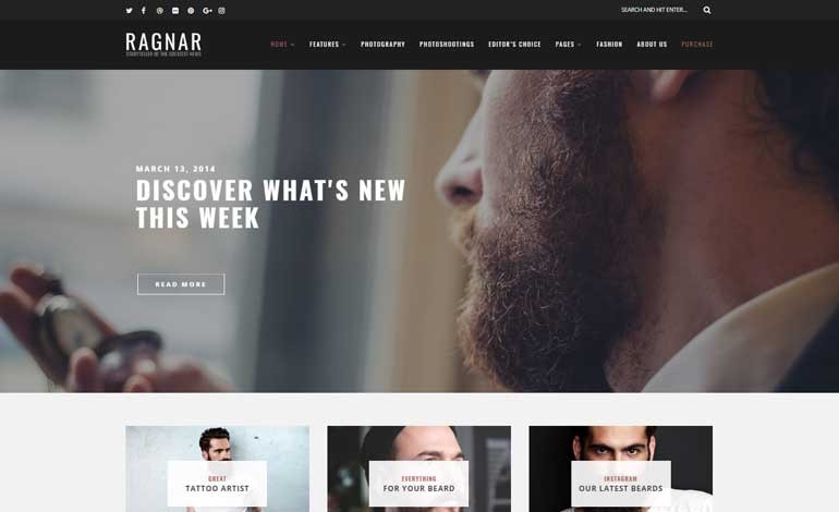 Ragnar A Bold WordPress Blog Theme