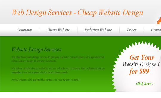 Cheap Web Design Services