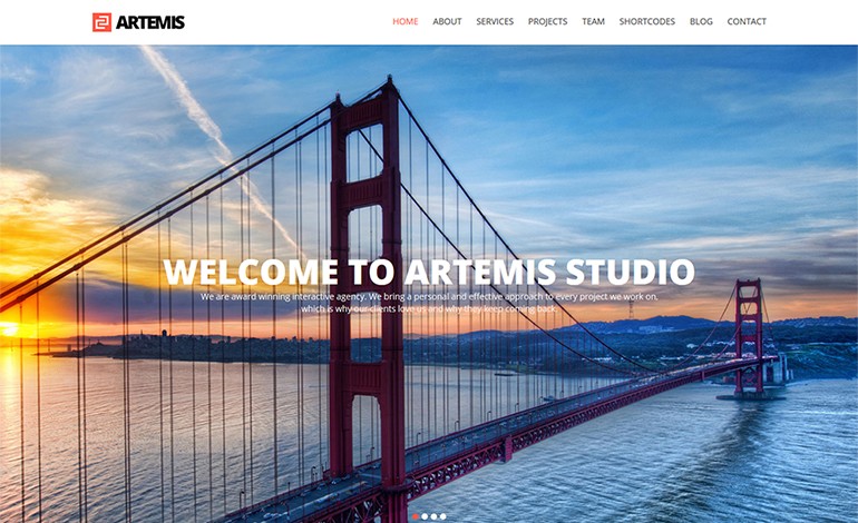 Artemis Responsive One Page Parallax Theme