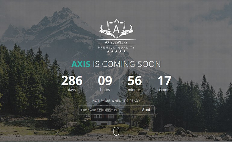 Axis Responsive Coming Soon WordPress Plugin
