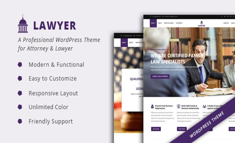 Lawyer A Professional WordPress Theme for Attorney Lawyer