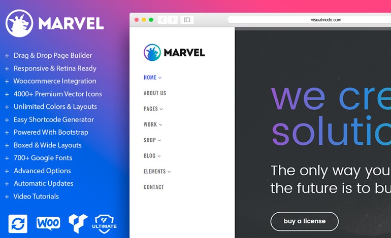 Marvel Vertical Menu WordPress Theme