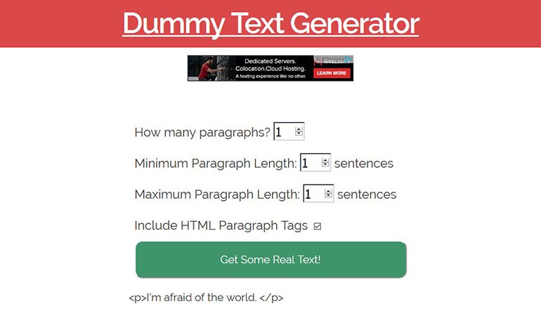 Dummy Text Generator