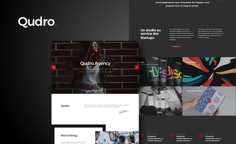 Qudro One Page Agency and Portfolio