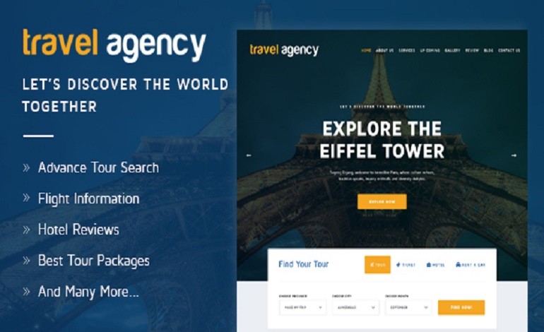 Travel Agency Tours Travels Hotel Booking HTML Template