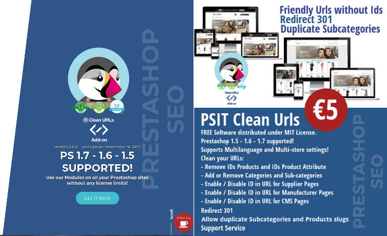 Restyling PS IT Prestashop Clean URLS