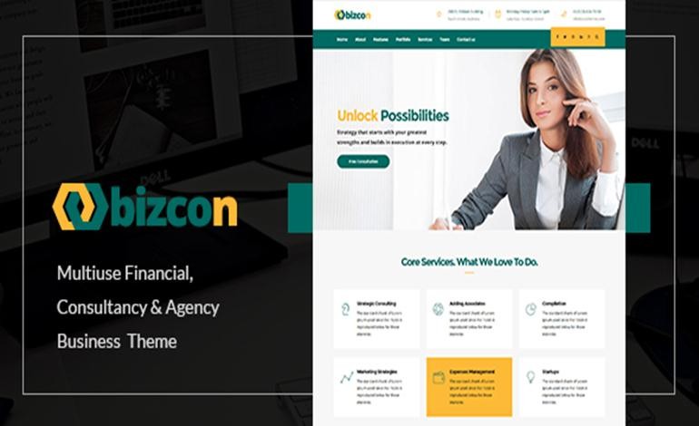 Bizcon Multi Concept WordPress Theme by zozothemes